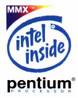 Logo procesora intel z instrukcjami MMX