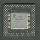 Zdjęcie procesora Pentium MMX - widok z góry